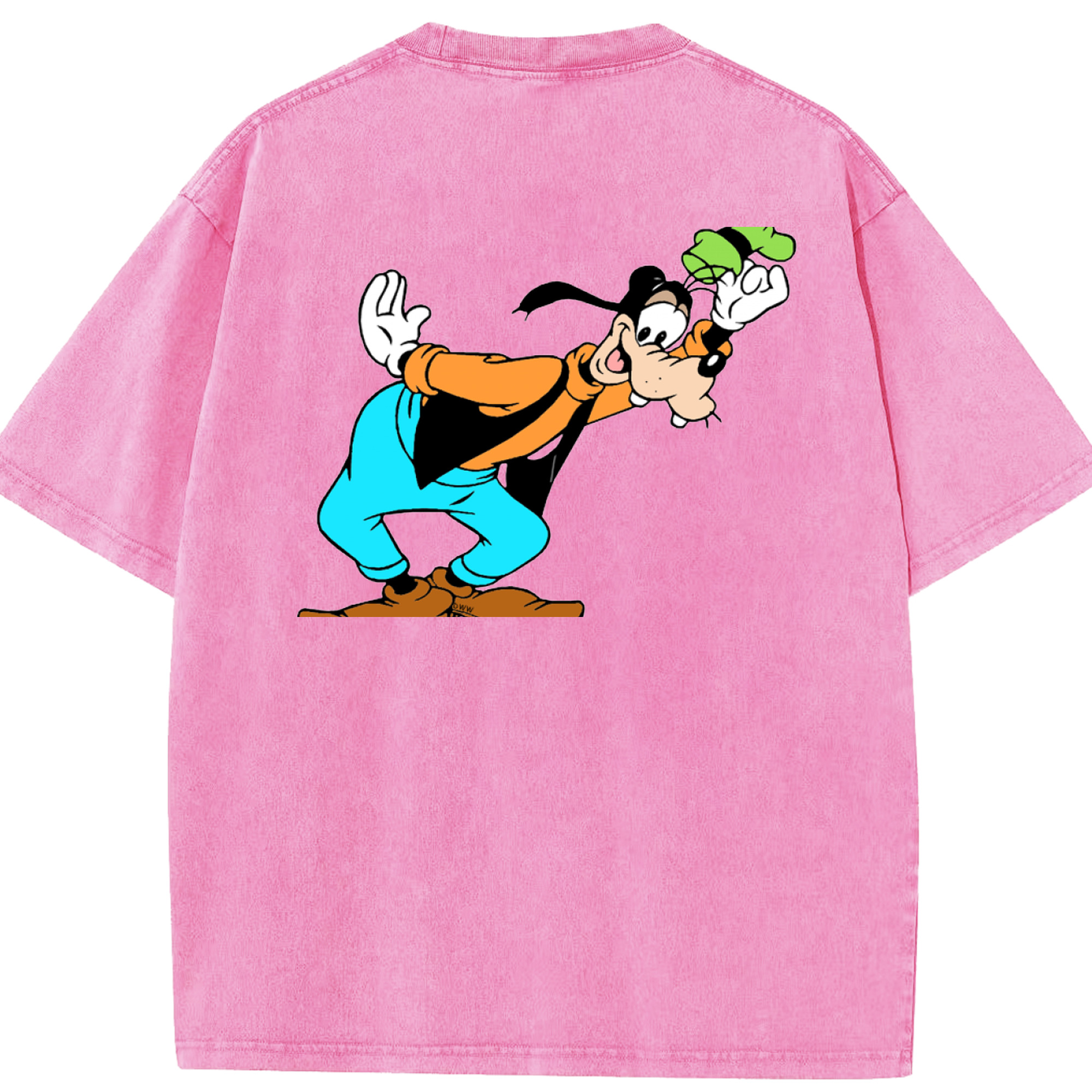 （画像用） ミッキーマウス Mickey Mouse 綿100% ヴィンテージ風 半袖Tシャツ（背面プリント）